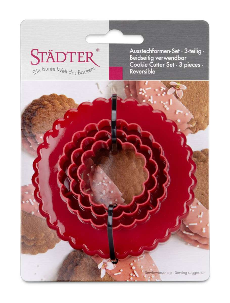 Ausstecher rund gewellt Städter / 3Stk. - Keksausstecher Sugar Sweet Kitchen