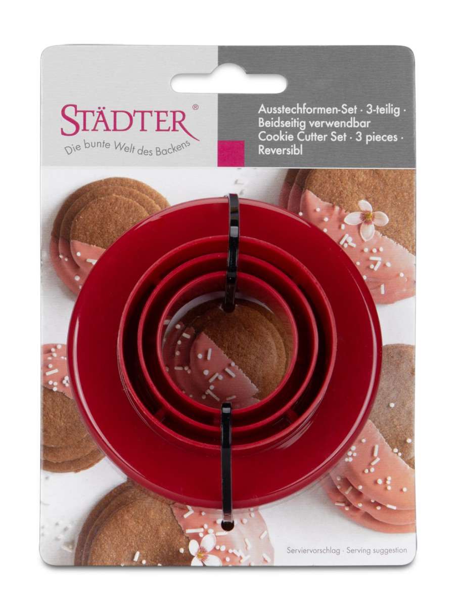 Ausstecher rund glatt Städter / 3Stk. - Keksausstecher Sugar Sweet Kitchen