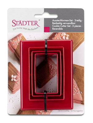 Städter Emporte-pièces rectangulaires lisses / 3 p.