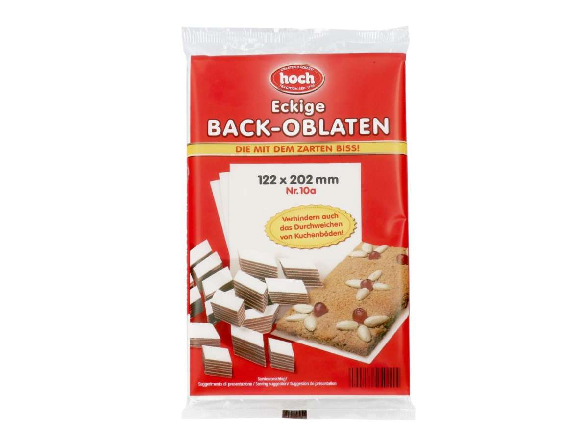 Back-Oblaten eckig / 10 Stk. - Esspapier Sugar Sweet Kitchen