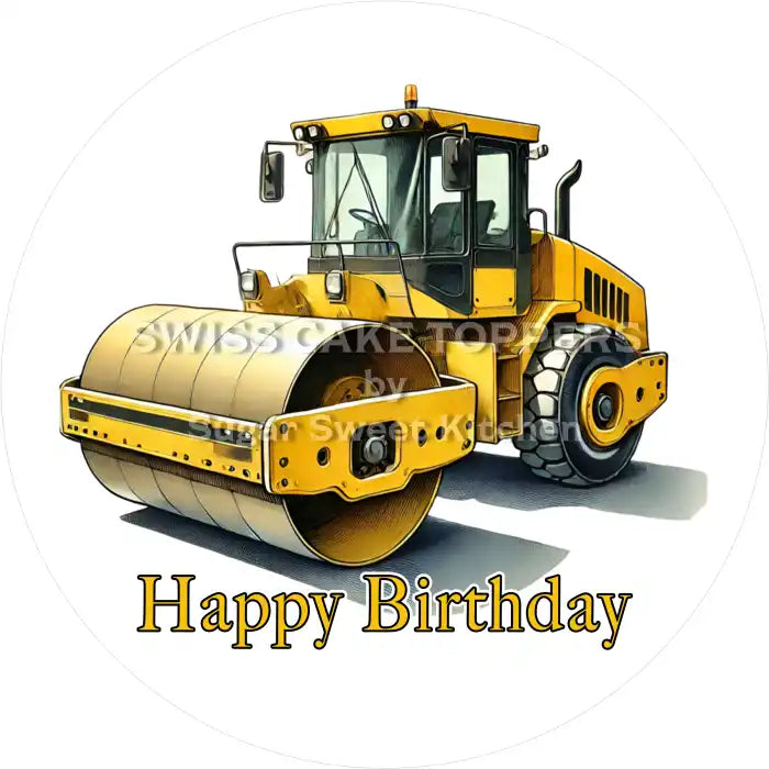 Tortenaufleger Geburtstag Baumaschine 11 - essbar & personalisierbar - Fondant- Torten- Cupcakeaufleger Sugar Sweet