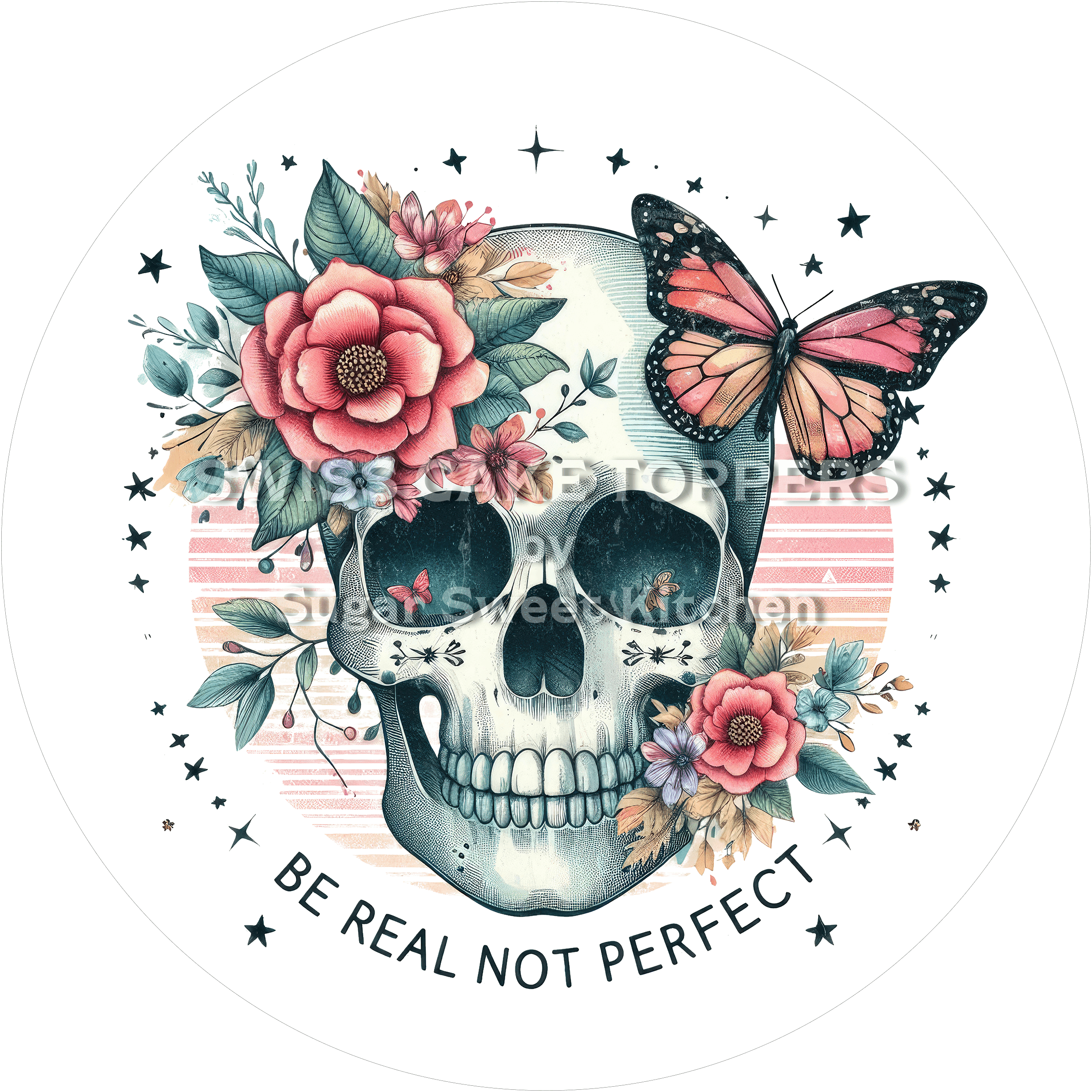 Be real-Tortenaufleger für süsse Botschaften4 - personalisierbar - Fondant- Torten- & Cupcakeaufleger Sugar Sweet