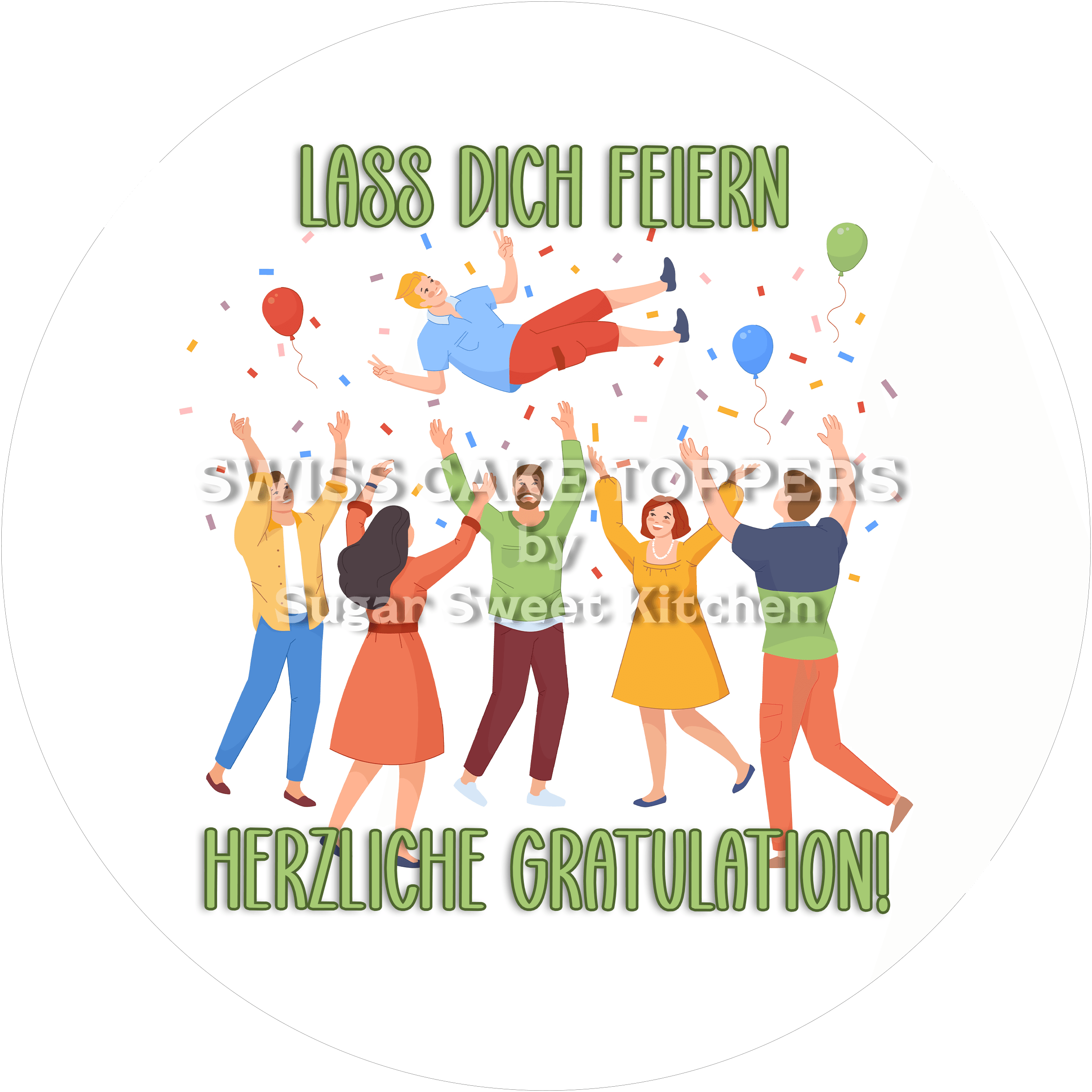 Besonderer Abschluss- & Prüfungs-Tortenaufleger3 - personalisierbar - Fondant- Torten- Cupcakeaufleger Sugar Sweet