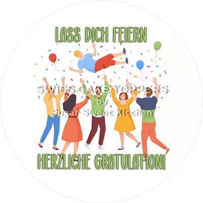 Besonderer Abschluss- & Prüfungs-Tortenaufleger3 - personalisierbar