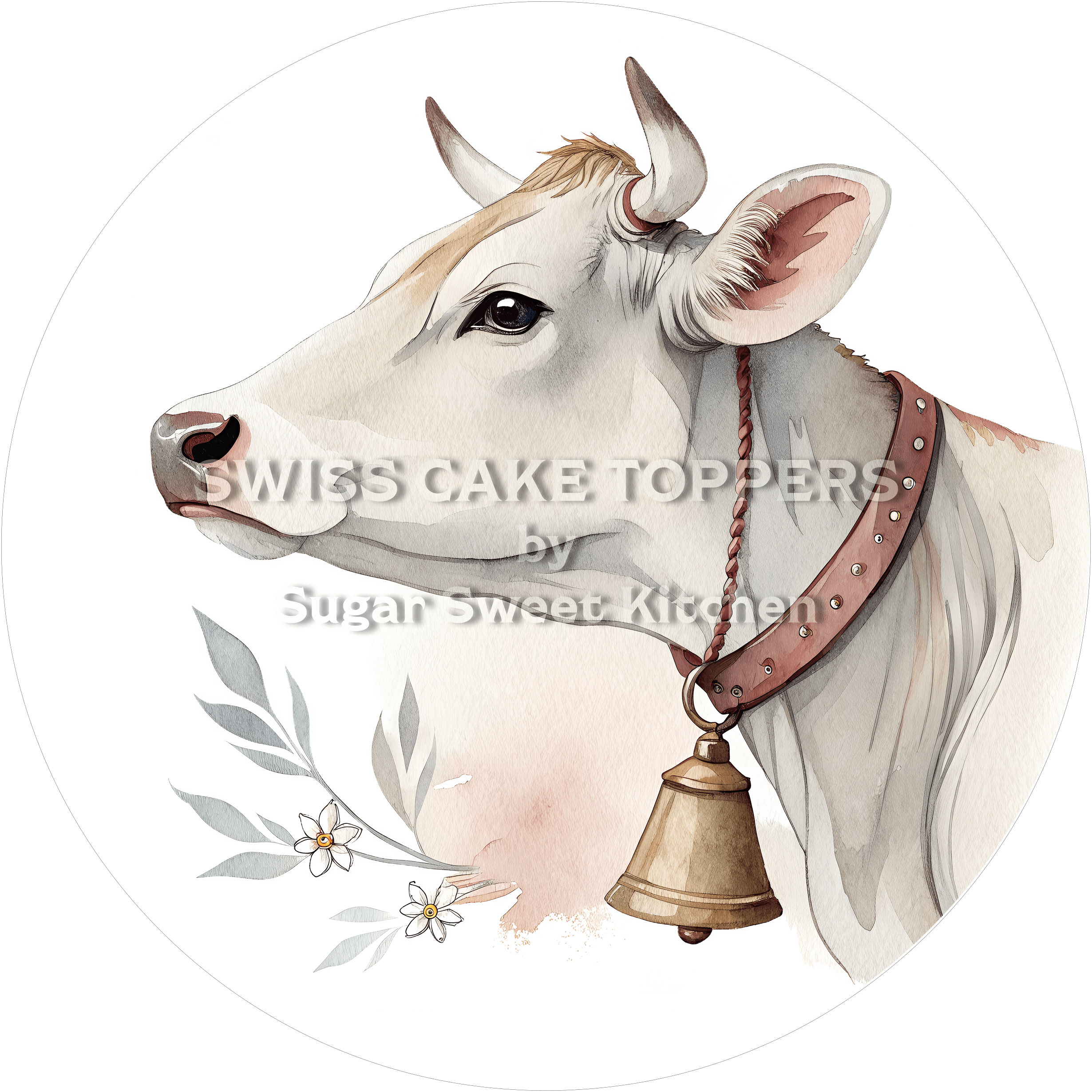 Besonderer Kuh-Tortenaufleger9 - personalisierbar - Fondant- Torten- & Cupcakeaufleger Sugar Sweet Kitchen