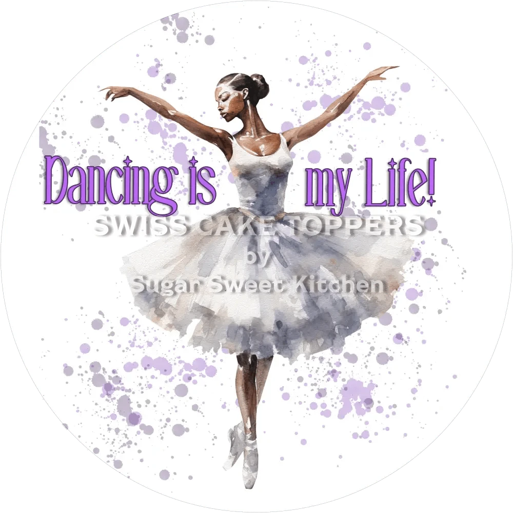 Besonderer Tanz-Tortenaufleger10 - personalisierbar - Fondant- Torten- & Cupcakeaufleger Sugar Sweet Kitchen