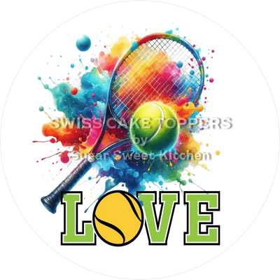 Besonderer Tennis-Tortenaufleger1 - personalisierbar