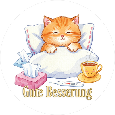 Besonderer Tortenaufleger mit Genesungswünschen7 - personalisierbar