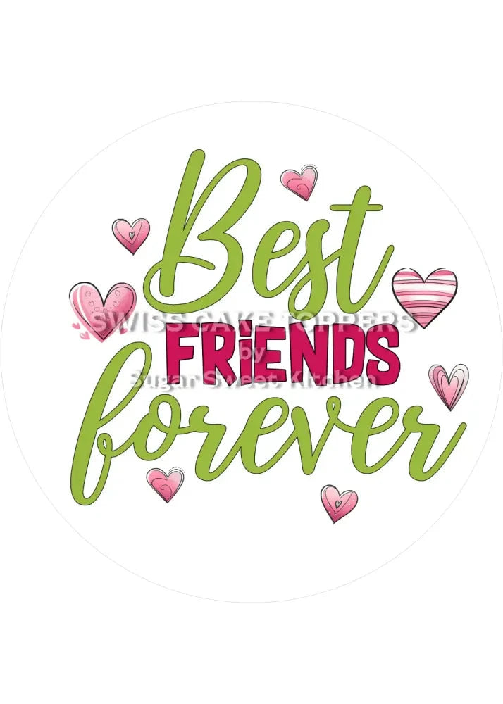 Best Friends forever-Tortenaufleger - Freunde3 - personalisierbar - Fondant- Torten- & Cupcakeaufleger Sugar Sweet