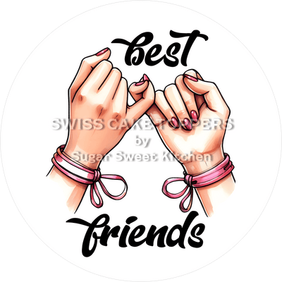 Best Friends-Tortenaufleger - Freunde1 - personalisierbar