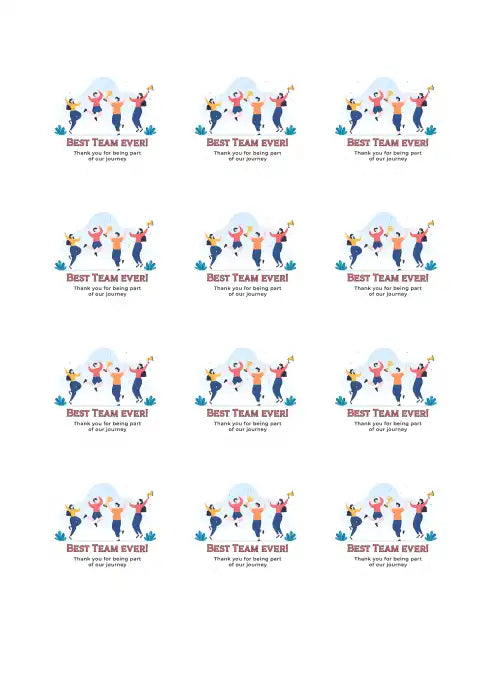 Tortenaufleger Team & Mitarbeiter 06 - essbar personalisierbar - Fondant- Torten- Cupcakeaufleger Sugar Sweet Kitchen