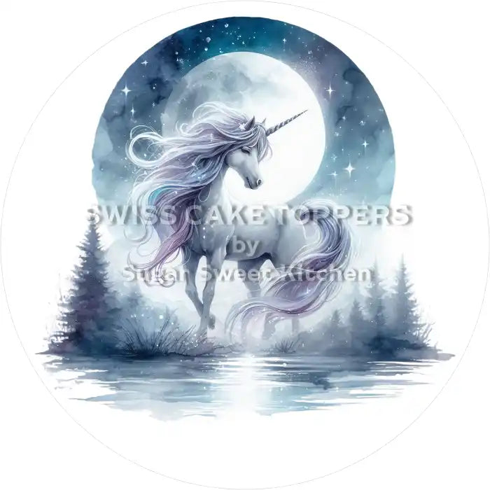 Bezaubernder Einhorn-Tortenaufleger14 - personalisierbar - Fondant- Torten- & Cupcakeaufleger Sugar Sweet Kitchen