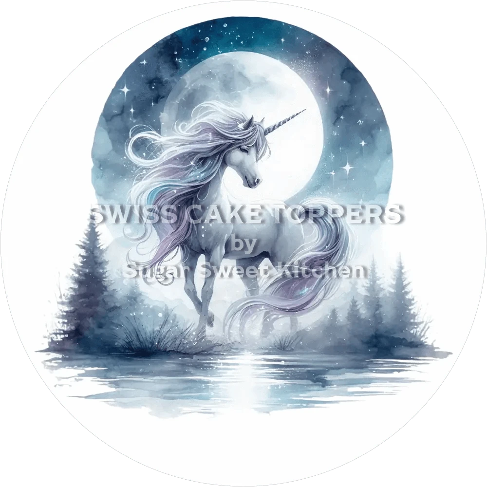Bezaubernder Einhorn-Tortenaufleger14 - personalisierbar - Fondant- Torten- & Cupcakeaufleger Sugar Sweet Kitchen