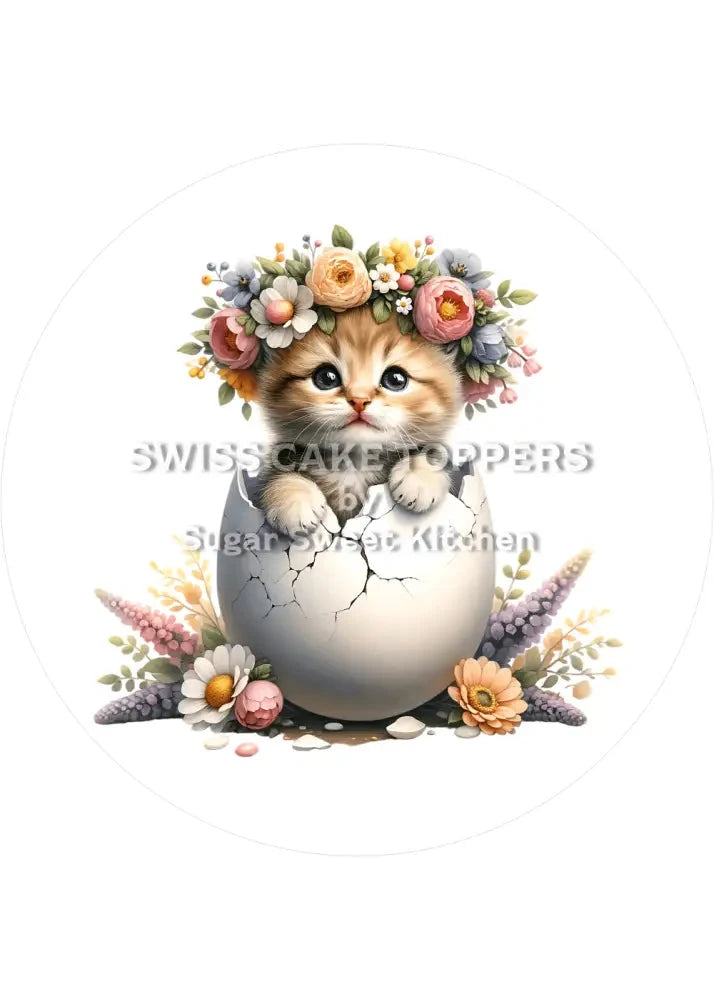 Bezaubernder Katzen-Tortenaufleger4 - personalisierbar - Fondant- Torten- & Cupcakeaufleger Sugar Sweet Kitchen