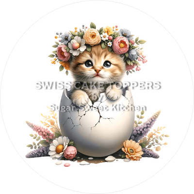 Bezaubernder Katzen-Tortenaufleger4 - personalisierbar