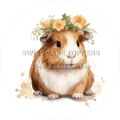 Bezaubernder Meerschweinchen-Tortenaufleger1 - personalisierbar
