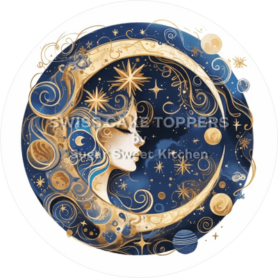 Bezaubernder Mond-Tortenaufleger13 - personalisierbar