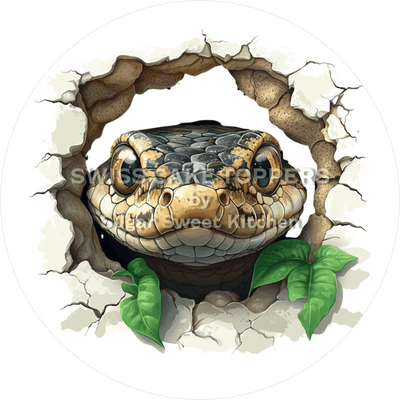 Bezaubernder Schlangen-Tortenaufleger9 - personalisierbar