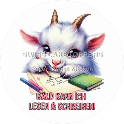 Bezaubernder Schulanfang-Tortenaufleger9 - personalisierbar