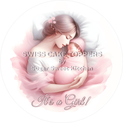 Bezaubernder Tortenaufleger - It's a Girl - personalisierbar