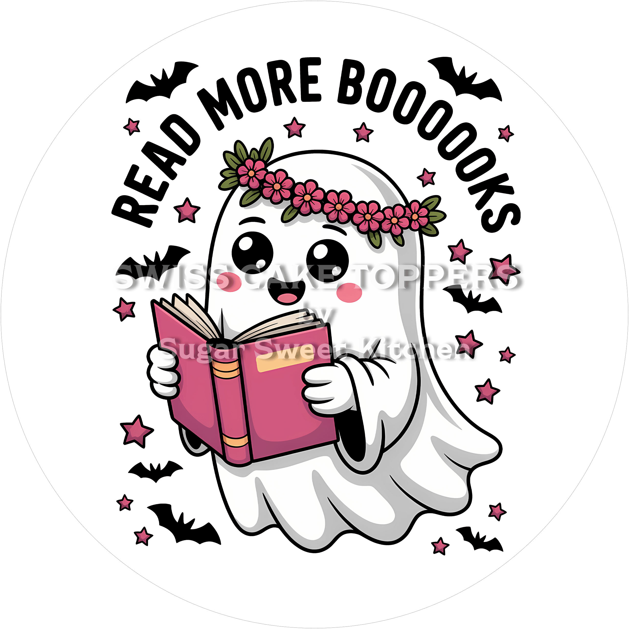 Bezaubernder Tortenaufleger Lesen10 - personalisierbar - Fondant- Torten- & Cupcakeaufleger Sugar Sweet Kitchen