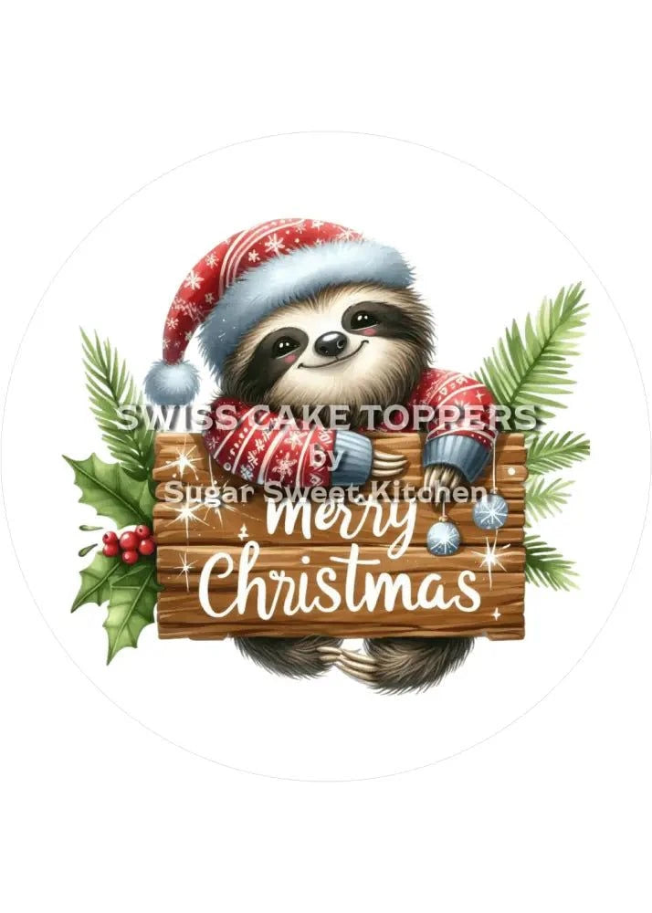 Bezaubernder Weihnachts-Tortenaufleger10 - personalisierbar - Fondant- Torten- & Cupcakeaufleger Sugar Sweet Kitchen