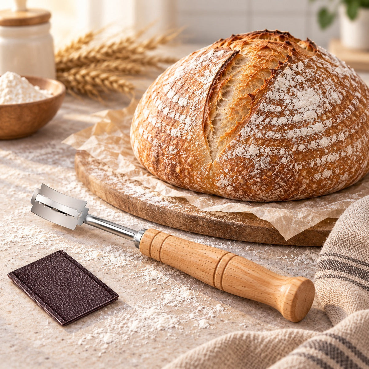 Brotklinge mit Holzgriff & 5 Ersatzklingen / 1 Stk. - Backzubehör Sugar Sweet Kitchen