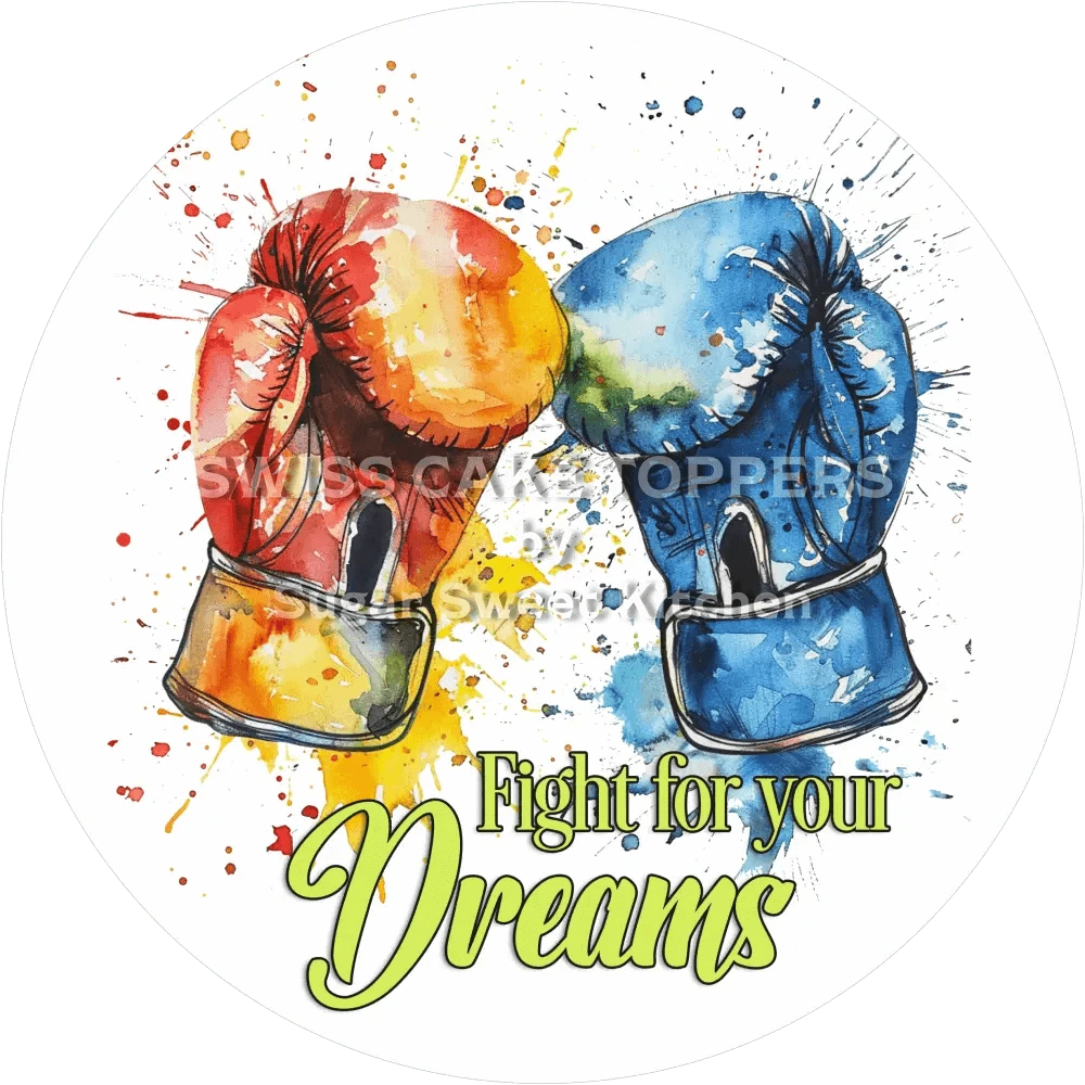 Bunter Box-Tortenaufleger13 - personalisierbar - Fondant- Torten- & Cupcakeaufleger Sugar Sweet Kitchen