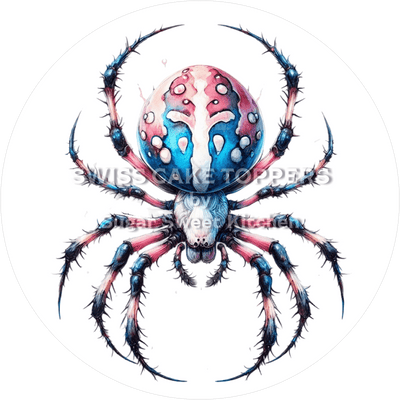 Bunter Spinnen-Tortenaufleger1 - personalisierbar