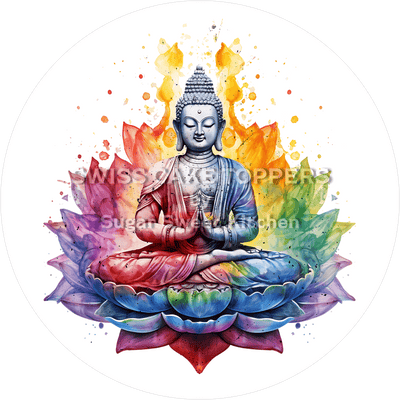 Bunter Yoga-Tortenaufleger3 - personalisierbar