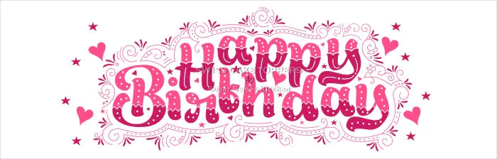 Cake Aufleger ’Happy Birthday’ 03 – essbar & exklusiv - Fondant- Torten- Cupcakeaufleger Sugar Sweet Kitchen