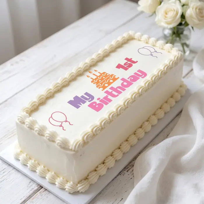 Cake Aufleger ’Happy Birthday’ 04 – essbar & exklusiv - Fondant- Torten- Cupcakeaufleger Sugar Sweet Kitchen