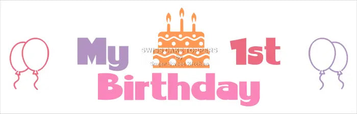 Cake Aufleger ’Happy Birthday’ 04 – essbar & exklusiv - Fondant- Torten- Cupcakeaufleger Sugar Sweet Kitchen