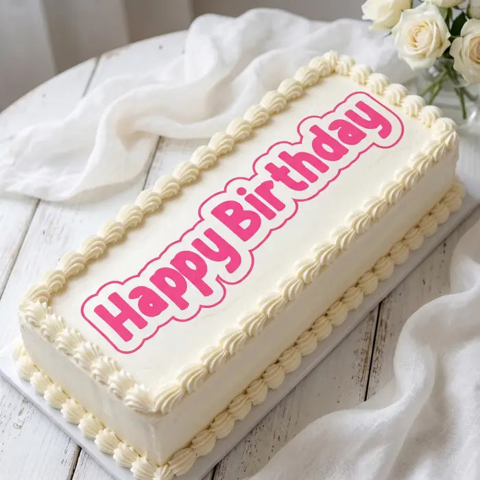 Cake Aufleger ’Happy Birthday’ 05 – essbar & exklusiv - Fondant- Torten- Cupcakeaufleger Sugar Sweet Kitchen