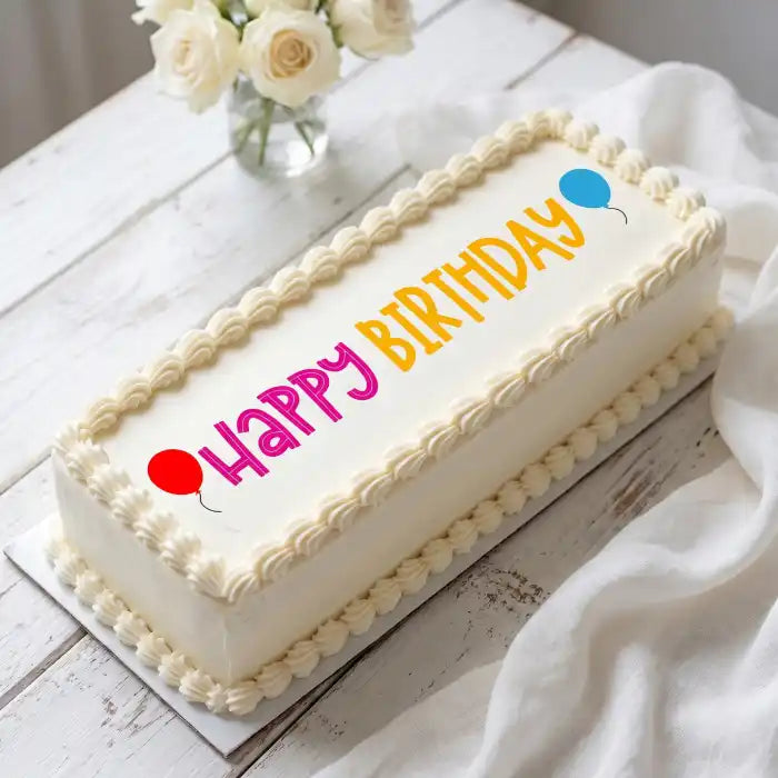 Cake Aufleger ’Happy Birthday’ 02 – essbar & exklusiv - Fondant- Torten- Cupcakeaufleger Sugar Sweet Kitchen