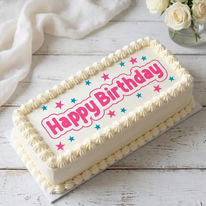 Cake Aufleger Happy Birthday6 – essbar & exklusiv - Fondant- Torten- Cupcakeaufleger Sugar Sweet Kitchen