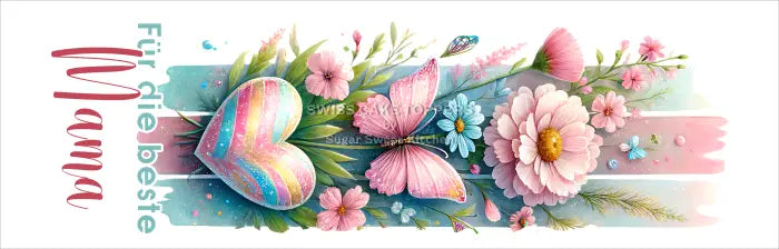 Cake Aufleger Muttertag 04 – essbar & exklusiv - Fondant- Torten- Cupcakeaufleger Sugar Sweet Kitchen