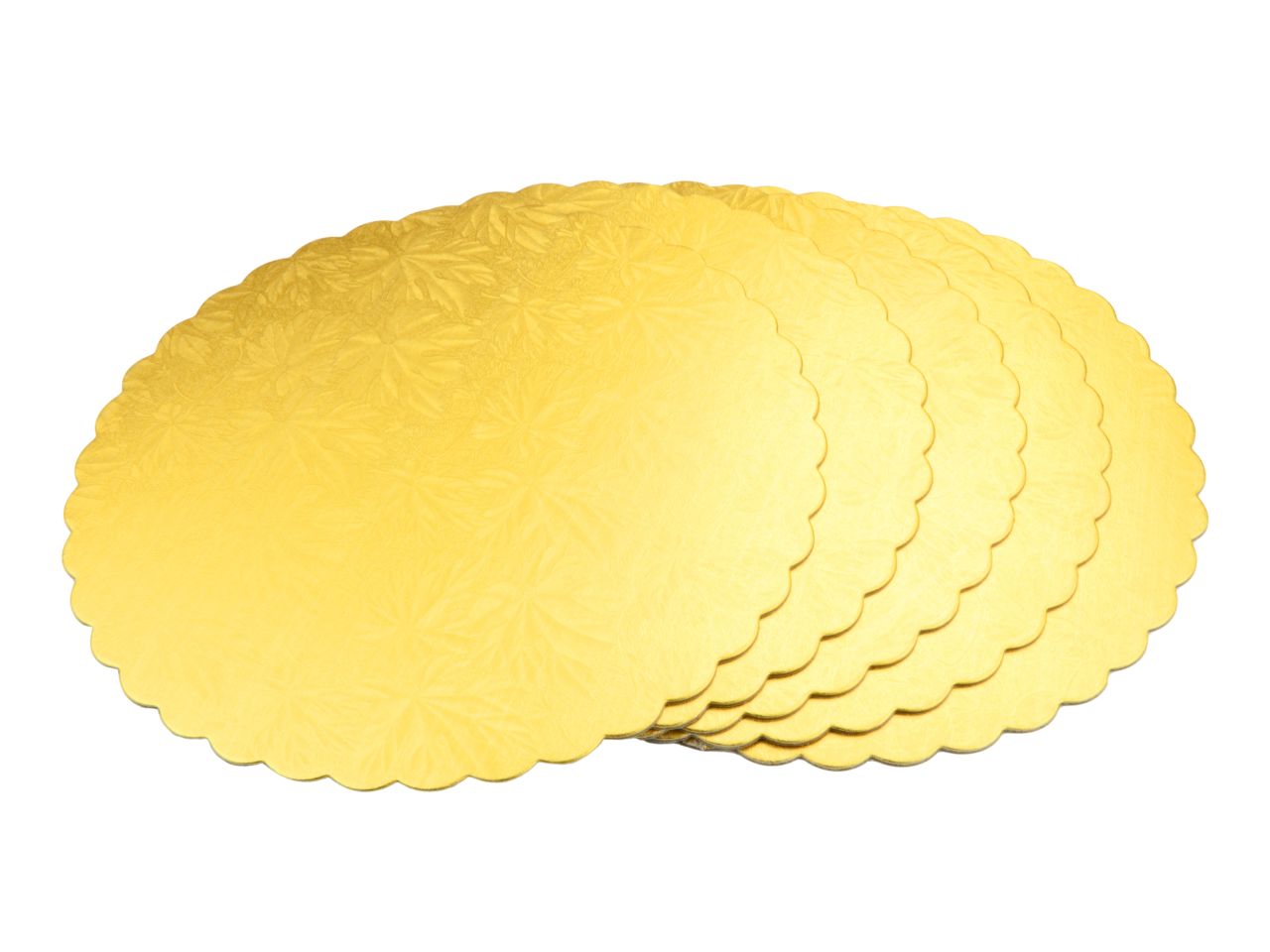 Cake Board rund 22cm gold CM / 5Stk. - Verpackungen Sugar Sweet Kitchen