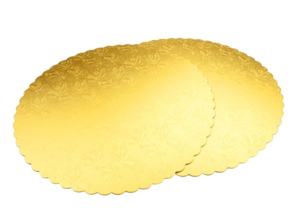 Cake Board rund 34cm gold CM / 2St - Verpackungen Sugar Sweet Kitchen