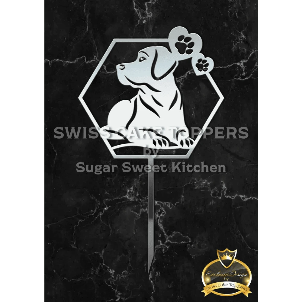 Cake Topper ’Bester Freund’ - Acryl Silber - Sugar Sweet Kitchen