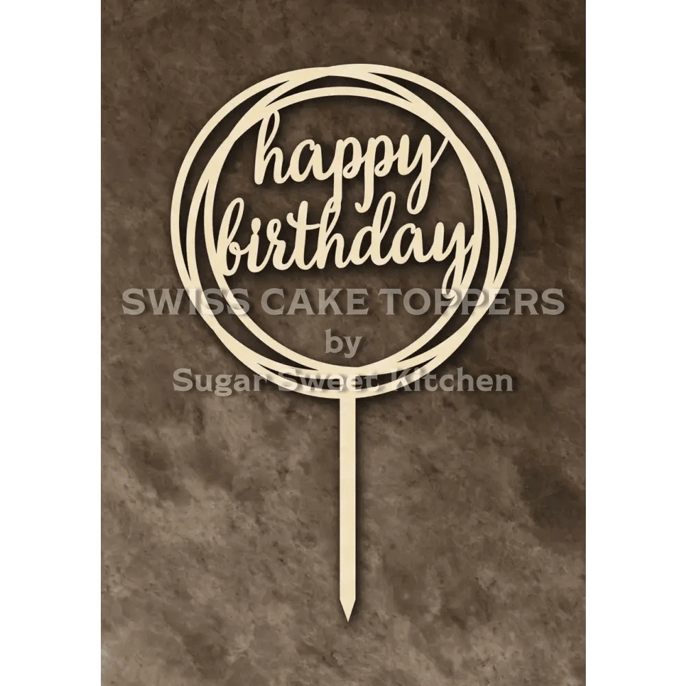 Cake Topper ’Birthday Sparkle’ - Holz - Sugar Sweet Kitchen