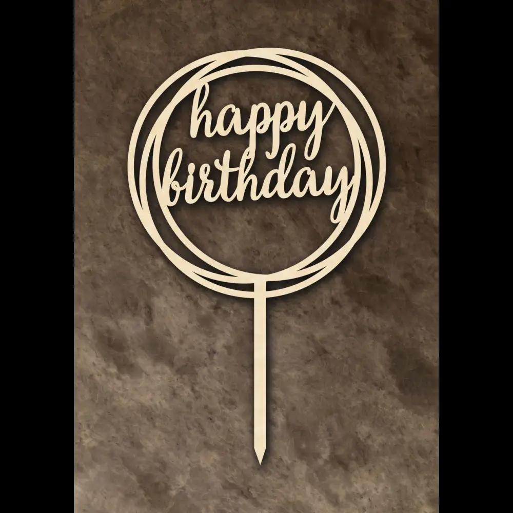 Cake Topper ’Birthday Sparkle’ - Holz - Sugar Sweet Kitchen