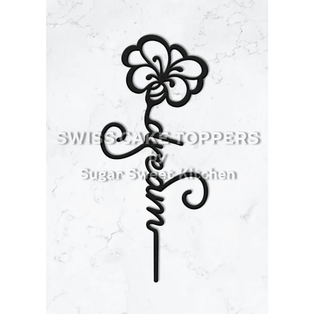 Cake Topper ’Dream’ - Acryl Schwarz - Sugar Sweet Kitchen