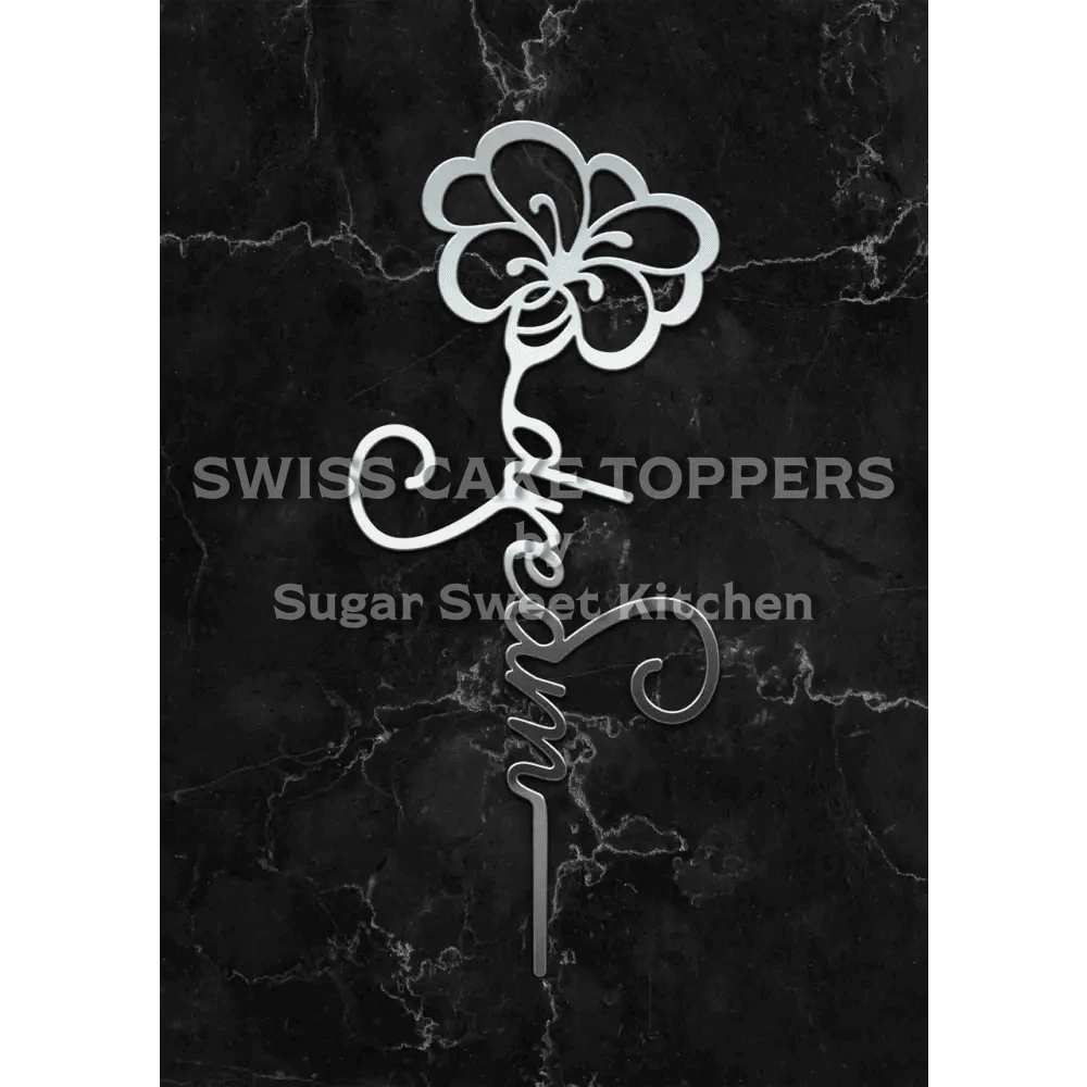Cake Topper ’Dream’ - Acryl Silber - Sugar Sweet Kitchen