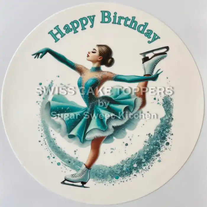 Cake Topper Eiskunstlauf 20cm / 1 Stk. - Fondant- Torten- & Cupcakeaufleger Sugar Sweet Kitchen
