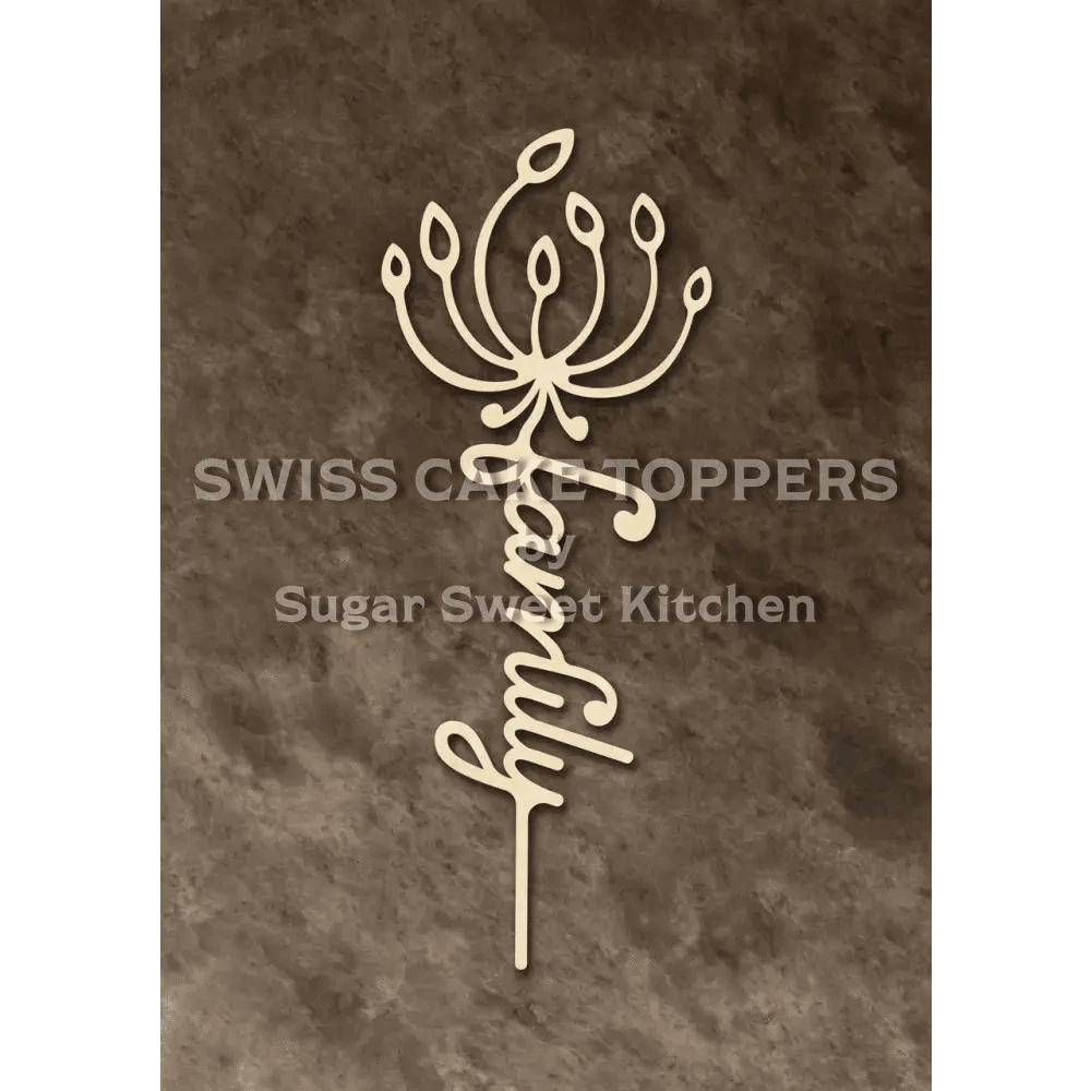 Cake Topper ’Family’ - Holz - Sugar Sweet Kitchen