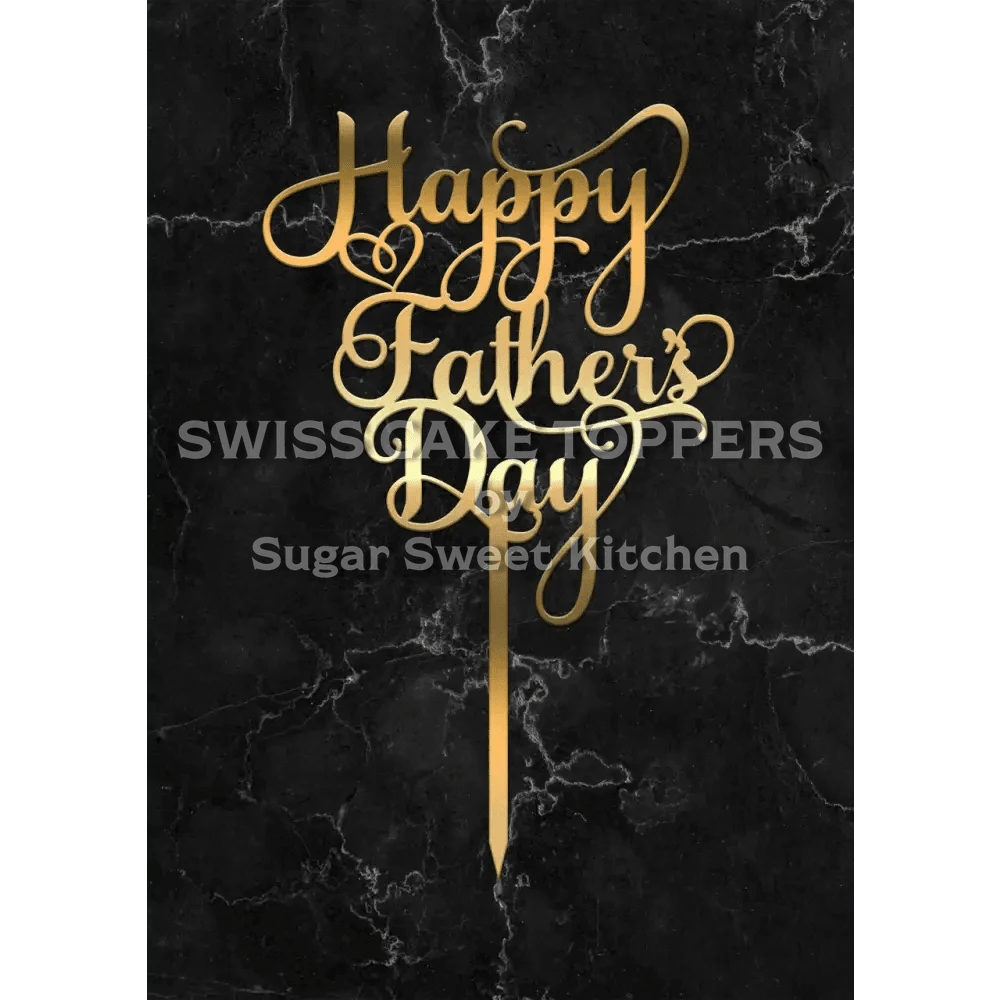 Cake Topper ’Fathers Love’ - Acryl Gold - Sugar Sweet Kitchen