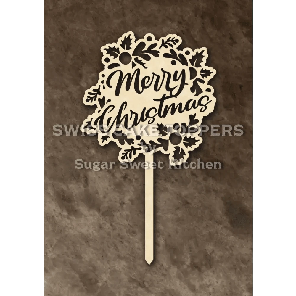 Cake Topper ’Festtagsglanz’ - Holz - Sugar Sweet Kitchen