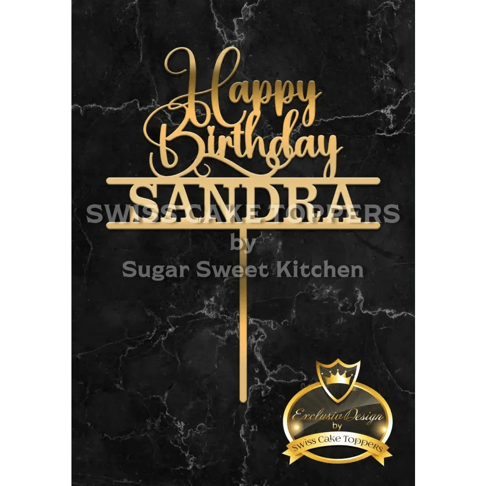 Cake Topper ’Geburtstagsmoment’ - Acryl Gold - Sugar Sweet Kitchen