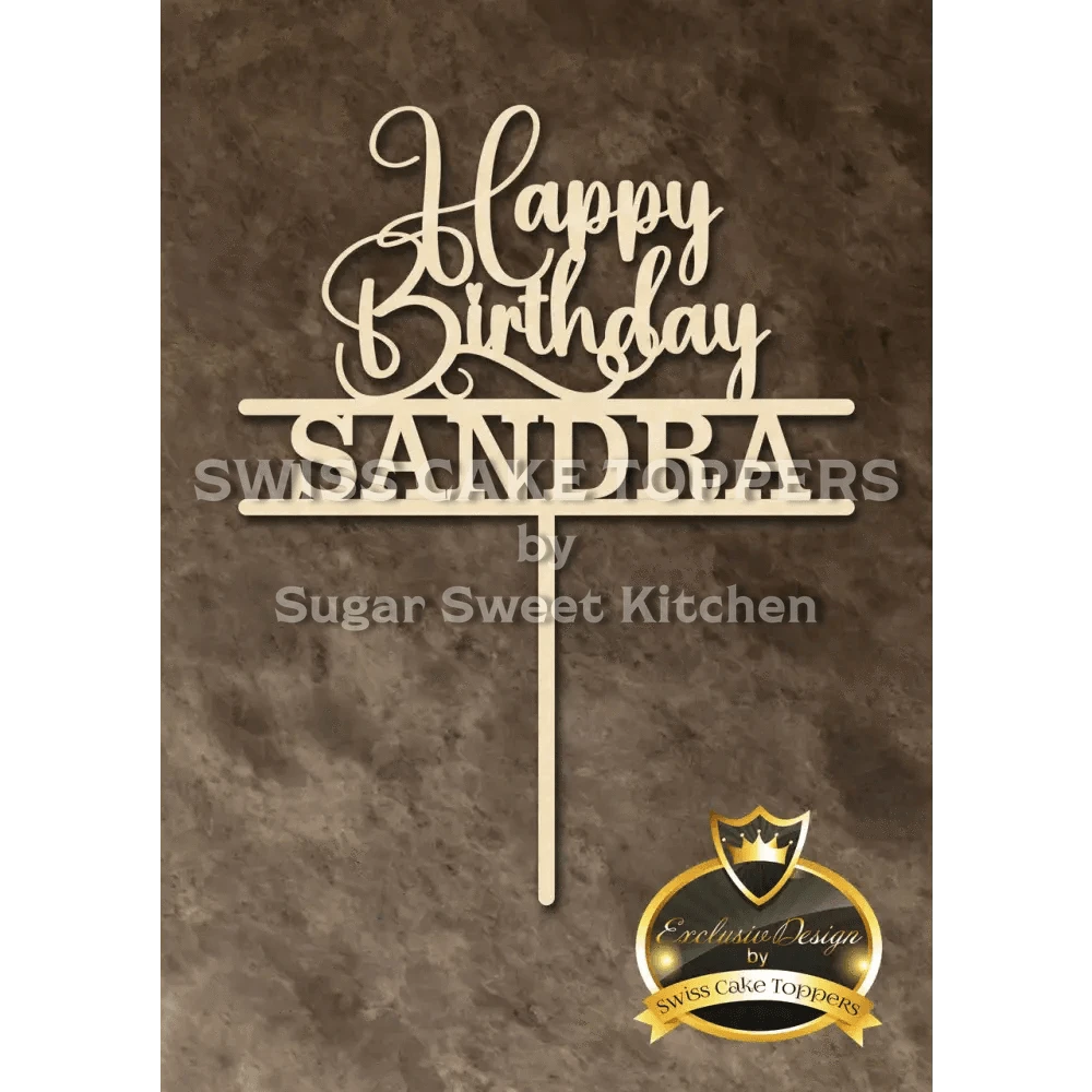 Cake Topper ’Geburtstagsmoment’ - Holz - Sugar Sweet Kitchen